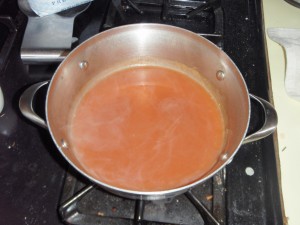 Bring to boil for thickening